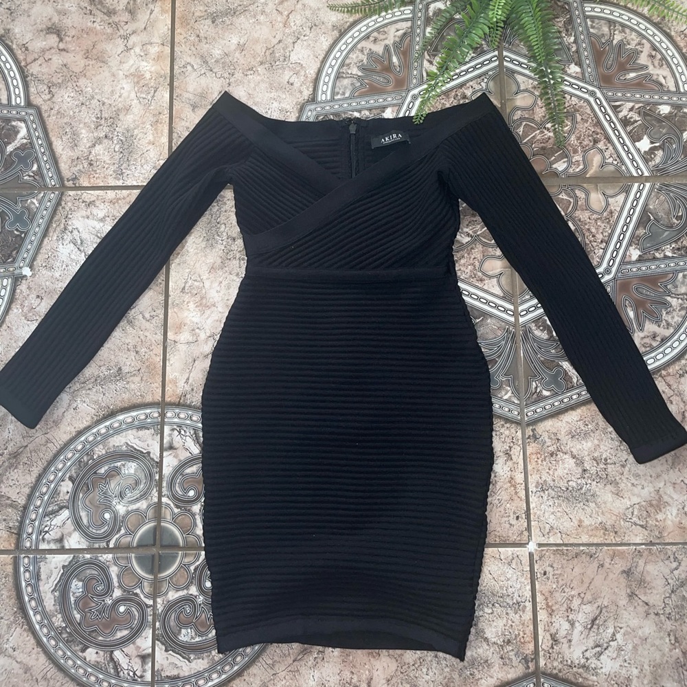 Black bandage dress